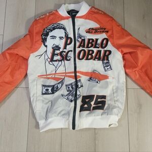 Pablo Escobar Bomber Zip Up Jacket Size Large Men's